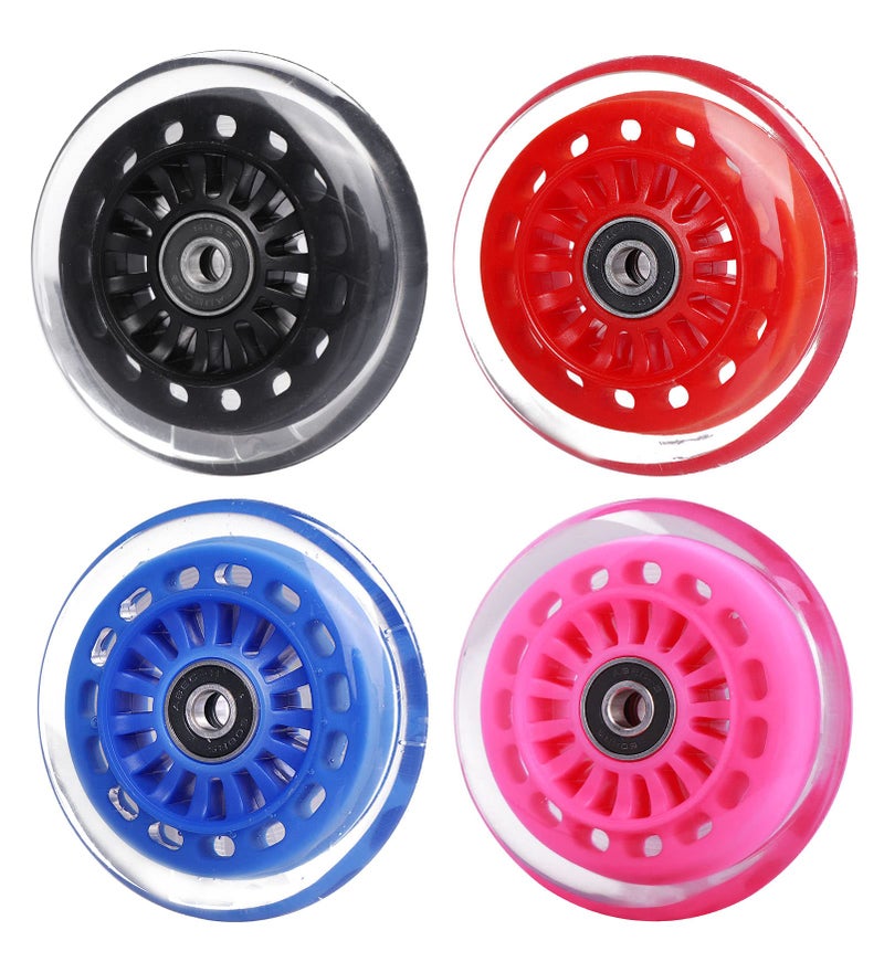 Gladeer 90mm Wiggle Car Polyurethane Replacement Wheels Set Upgrades for PlasmaCar Ride-on Toys Wiggle Car Replacement Wheels, 4-Pack (Pink) - Image 5